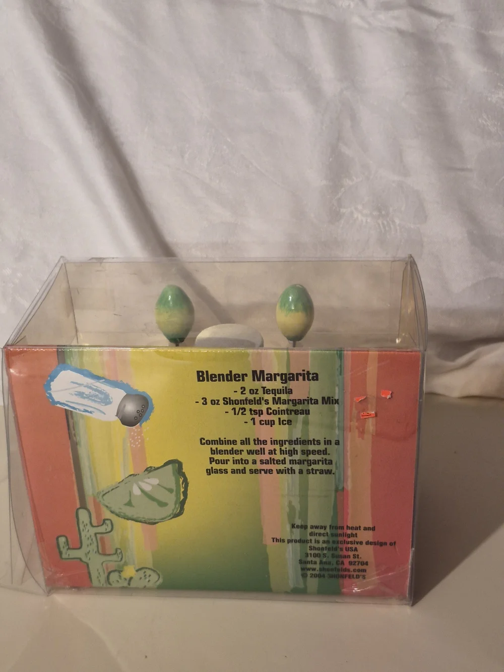 Margarita Shot Glass Set with Colorful Lime Picks, Playe And Layered Salt